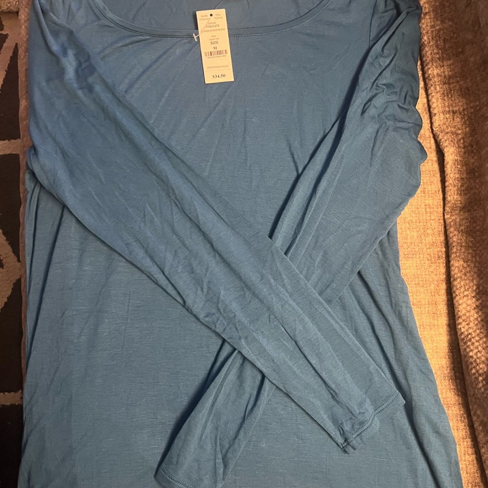 White House Black Market Teal Long Sleeve Top